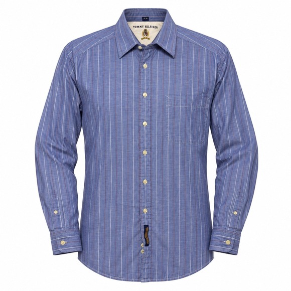 Tommy Hilfiger Other - Tommy Hilfiger Old Money Button Down Shirt Mens Size 15-33 Vintage Pinstripe